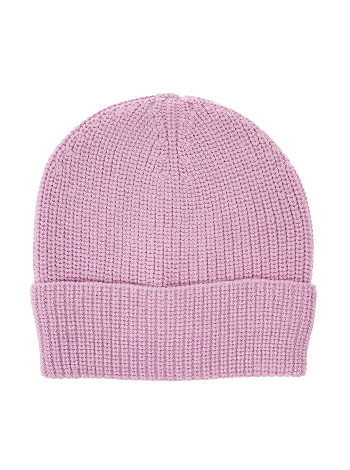 Pink Wool Hat With Logo Barrow Woman Acrylic And Gloves