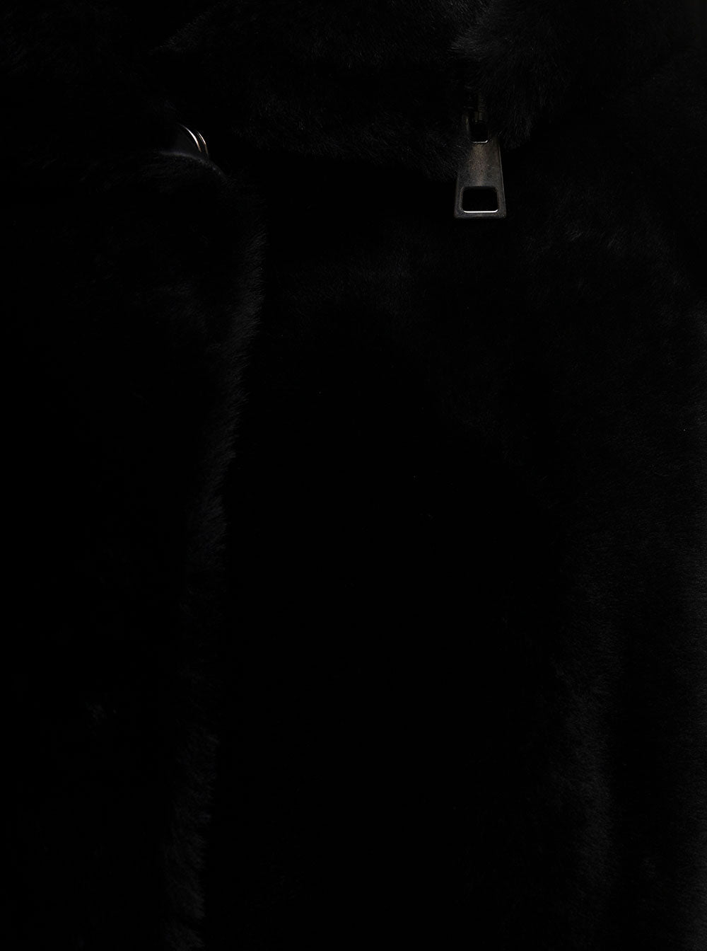 Black Hooded Sheepskin Coat Supreme Woman Shearling Jackets And Furs