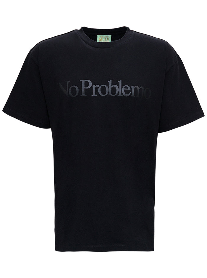 Black No Problemo T-Shirt Jersey Aries Man Cotton Tshirts And Polo Shirts