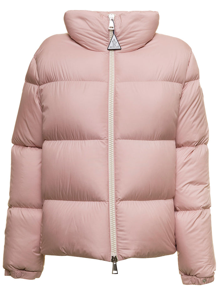 Anterne Pink Quilted Nylon Down Jacket Moncler Woman Polyester