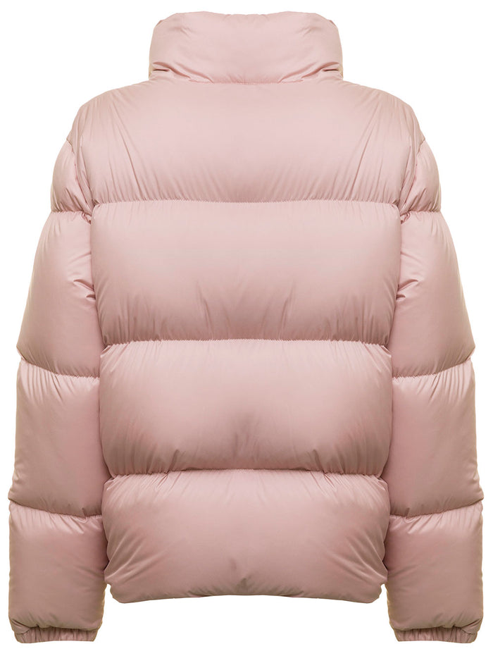 Anterne Pink Quilted Nylon Down Jacket Moncler Woman Polyester