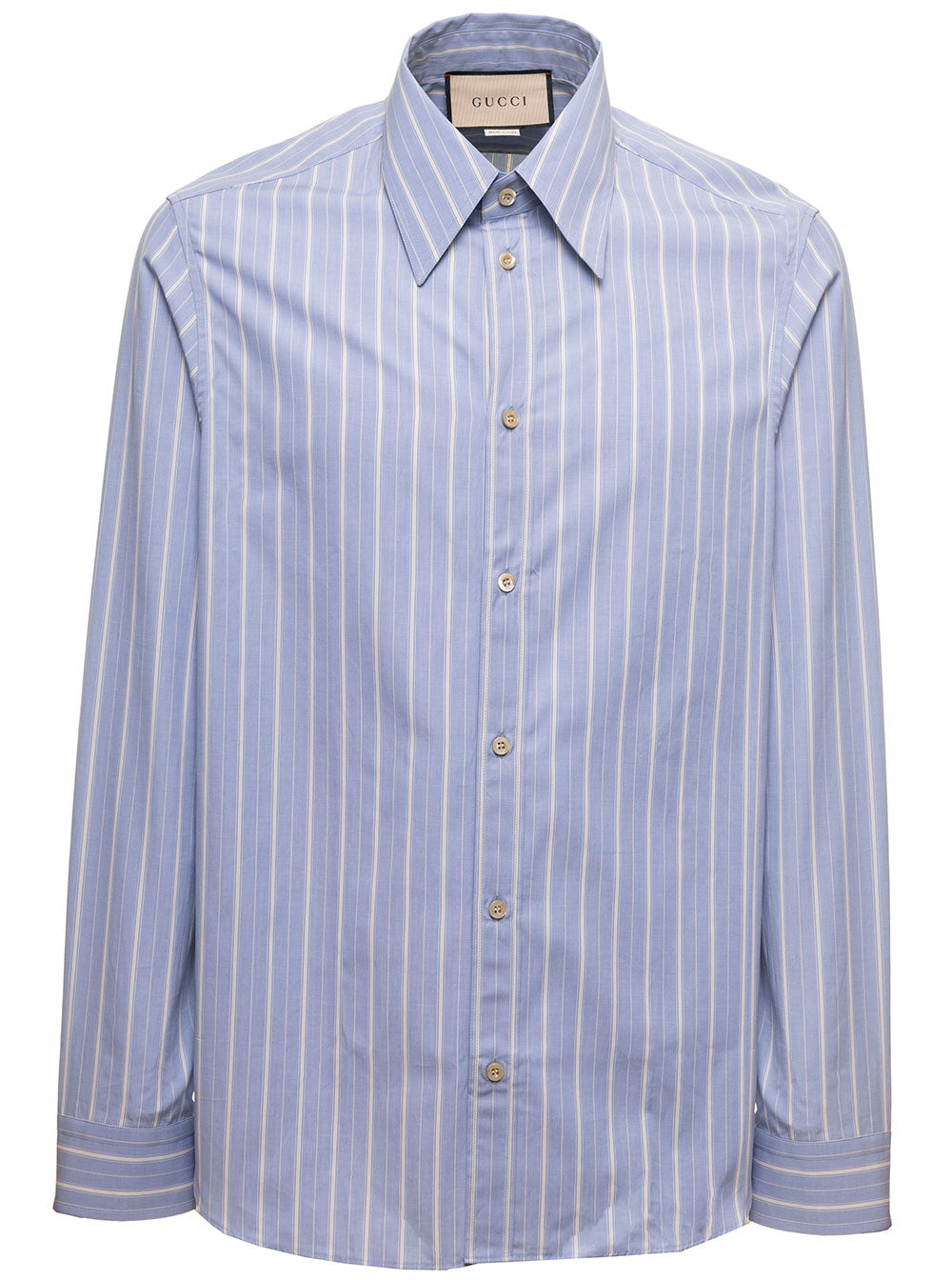 Boxy Shirt Light Blue Cotton And Blouses