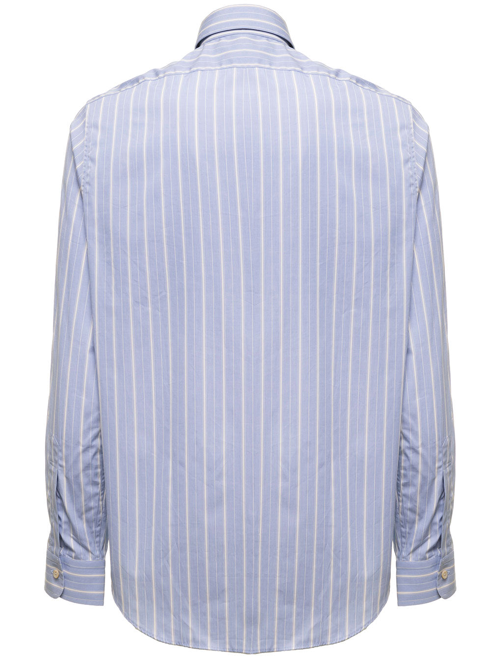 Boxy Shirt Light Blue Cotton And Blouses