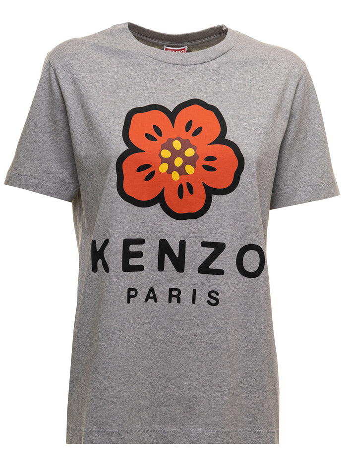Grey Paris Loose T-Shirt Jersey Kenzo Woman Cotton Tshirts And Polo Shirts