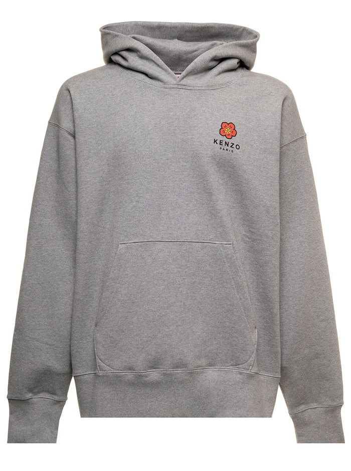 Seasonl Lofo Over Size Hoodie Grey Cotton Elastan Sweatshirts