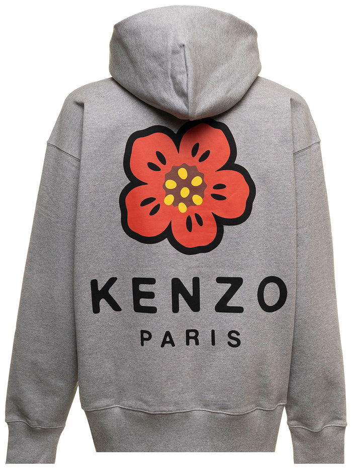 Seasonl Lofo Over Size Hoodie Grey Cotton Elastan Sweatshirts