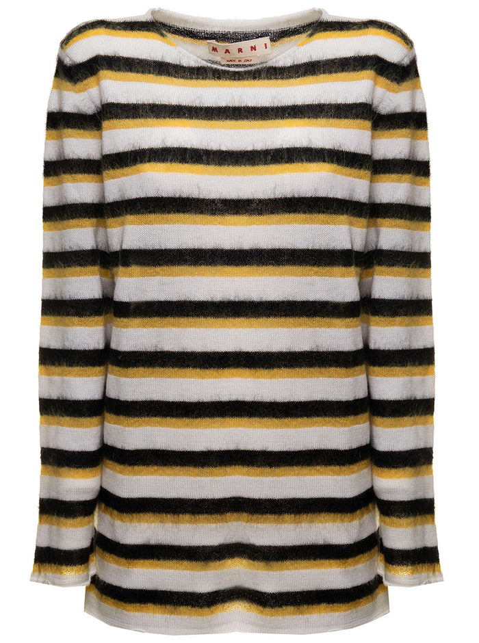 Multicolor Striped Sweater Knitted Woool Blend Marni Woman Jersey
