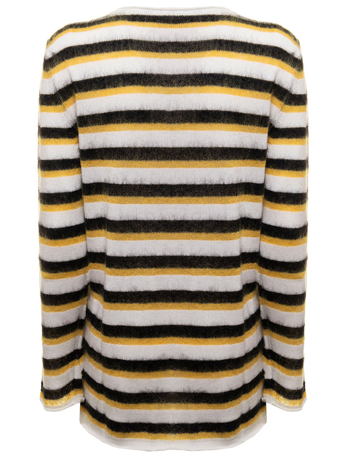 Multicolor Striped Sweater Knitted Woool Blend Marni Woman Jersey