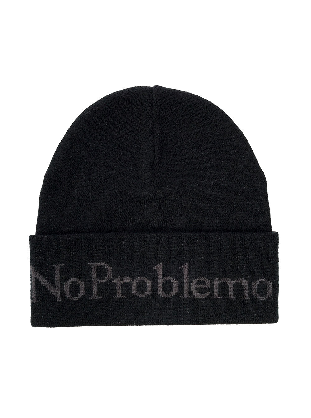No Problemo Black Beane Knit Aries Man Acrylic Hats And Gloves