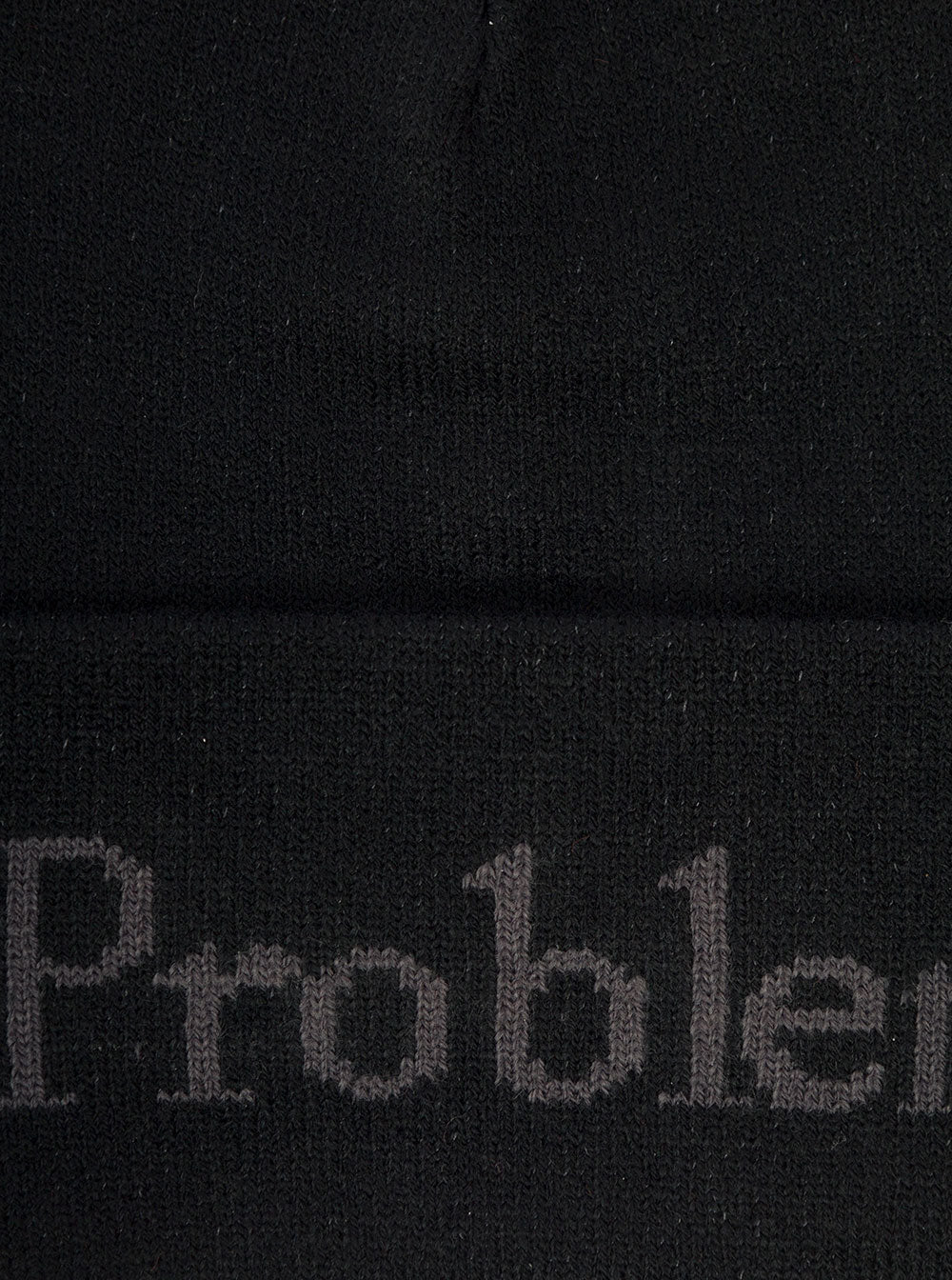 No Problemo Black Beane Knit Aries Man Acrylic Hats And Gloves