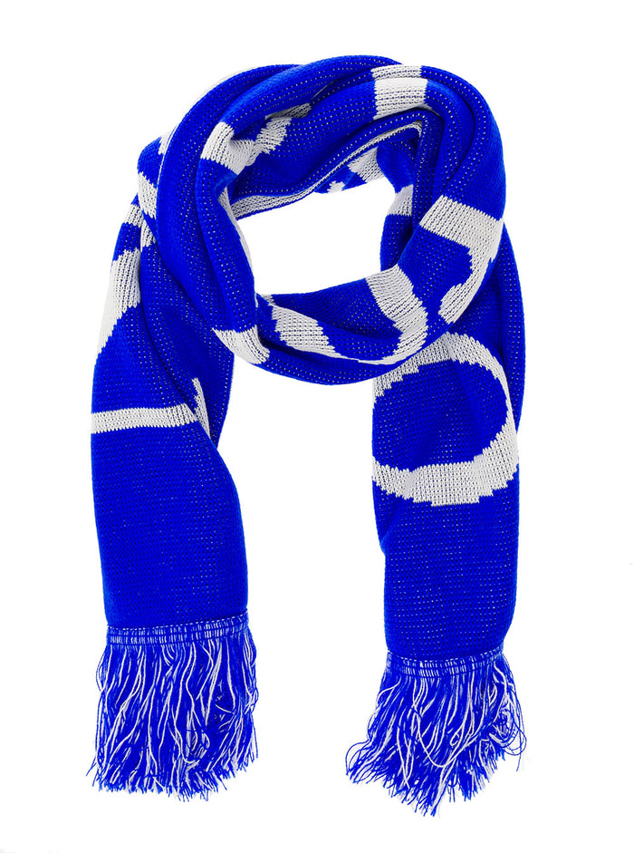 Electric Blue No Pronlemo Scarf Knit Aries Man Blu Acrylic Scarfs And Foulards