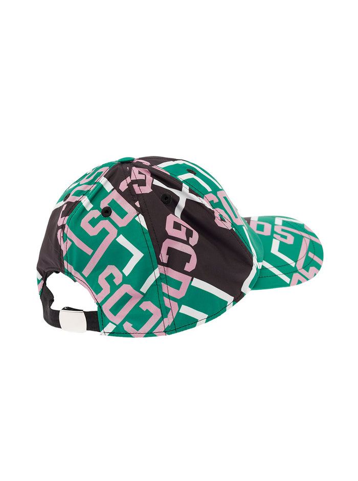 Multicoloured Baseball Cap Canvas Wirth Allover Logo Gcds Man Hats And Gloves