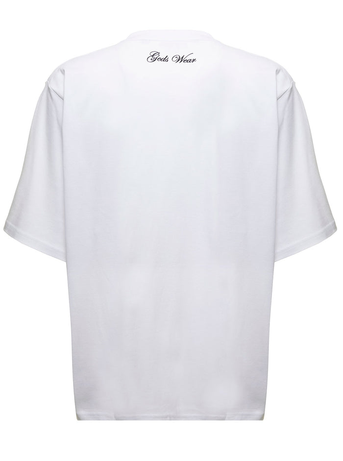 White Oversize Heave & Hell T-Shirt Jersey Gcds Man Tshirts And Polo Shirts
