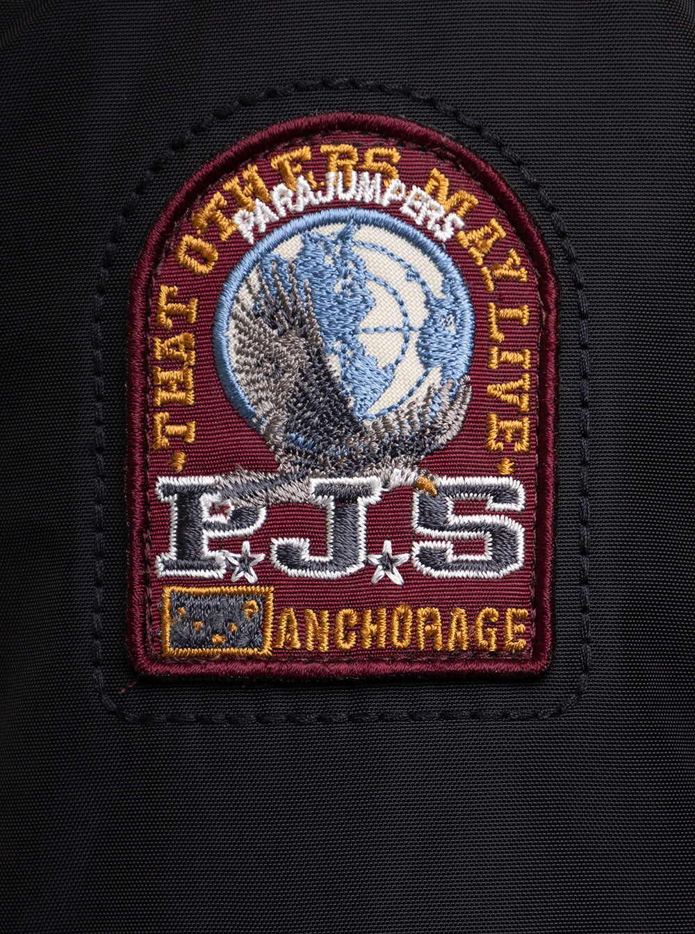 Right Hand Core Jacket Recycled Fabri With Duck Fetahers Padding Parajumpers Man Black Polyamide