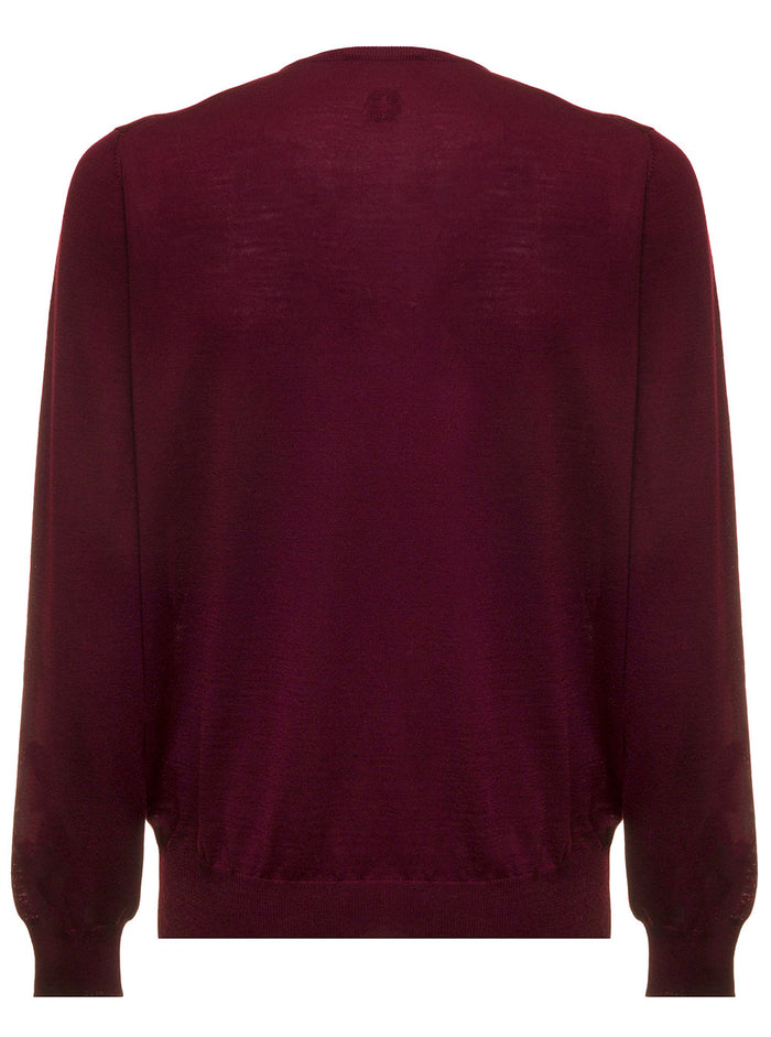 Bordeaux Sweater Wool Lardinii Man Red Jersey