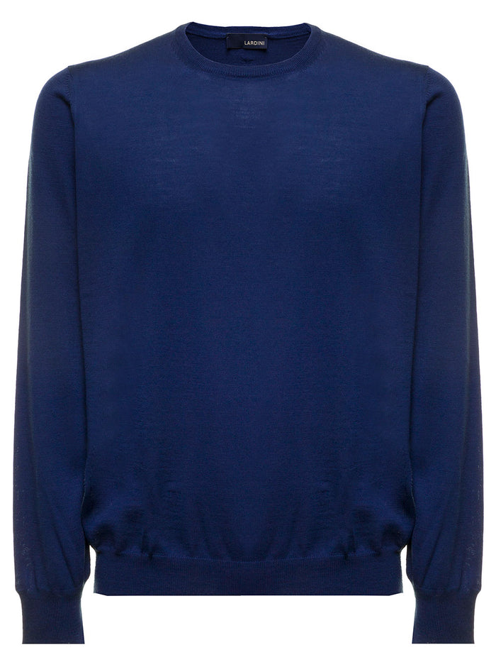 Blue Sweater Wool Lardinii Man Blu Jersey