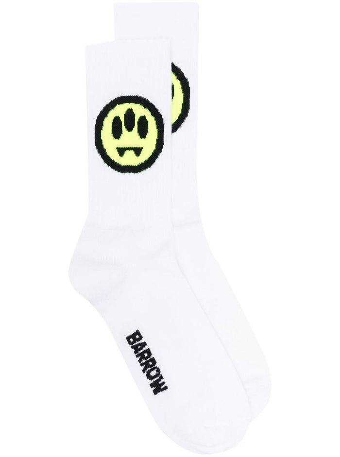 Socks Unisex White Cotone Poliammide Elastan Underwear