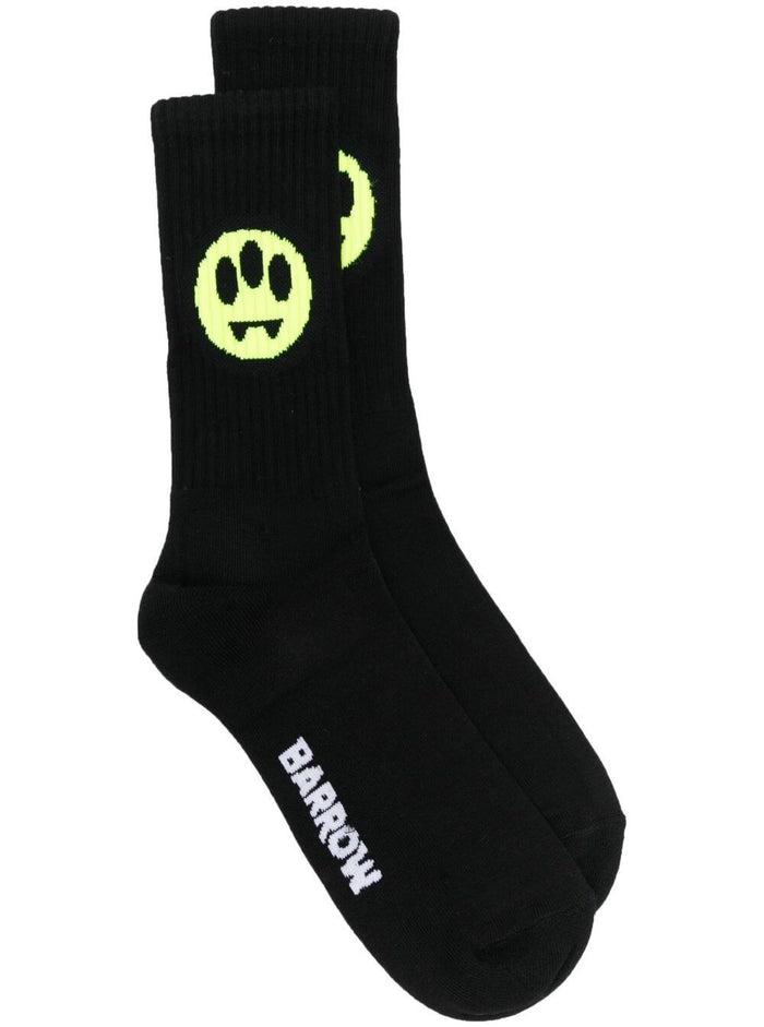 Socks Unisex Black Cotone Poliammide Elastan Underwear