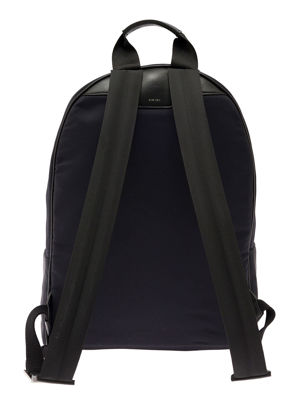 Black Backpack Nlon With Logo Print And Leather Trimming Amiri Uomo Polyamide Backpacks Belt Bags