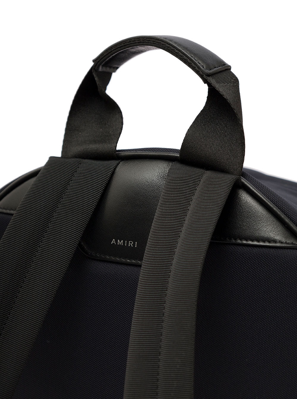 Black Backpack Nlon With Logo Print And Leather Trimming Amiri Uomo Polyamide Backpacks Belt Bags