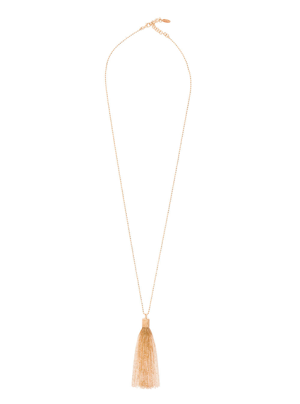 Gold-Tone Necklace Silver With Metal Fringe Tassel Brunello Cucinelli Woman Metallic Necklaces