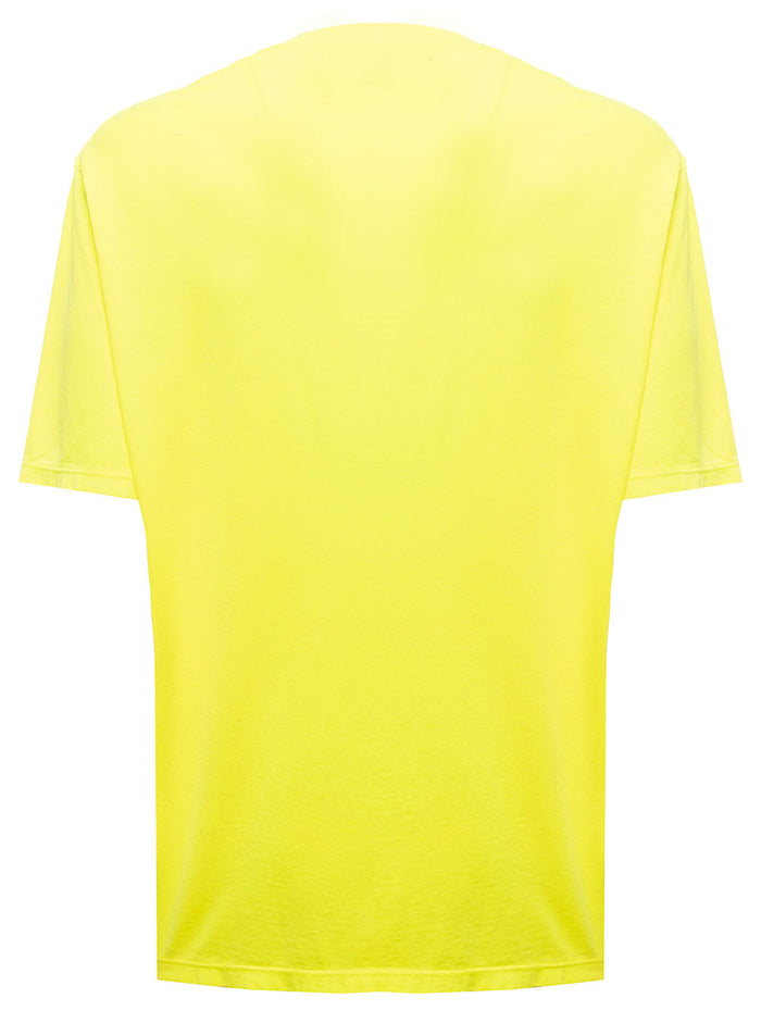 Neon Yellow T-Shirt Jersey With Contrasting Core Logo Print To The Chest Amiri Man Cotton Tshirts And Polo Shirts