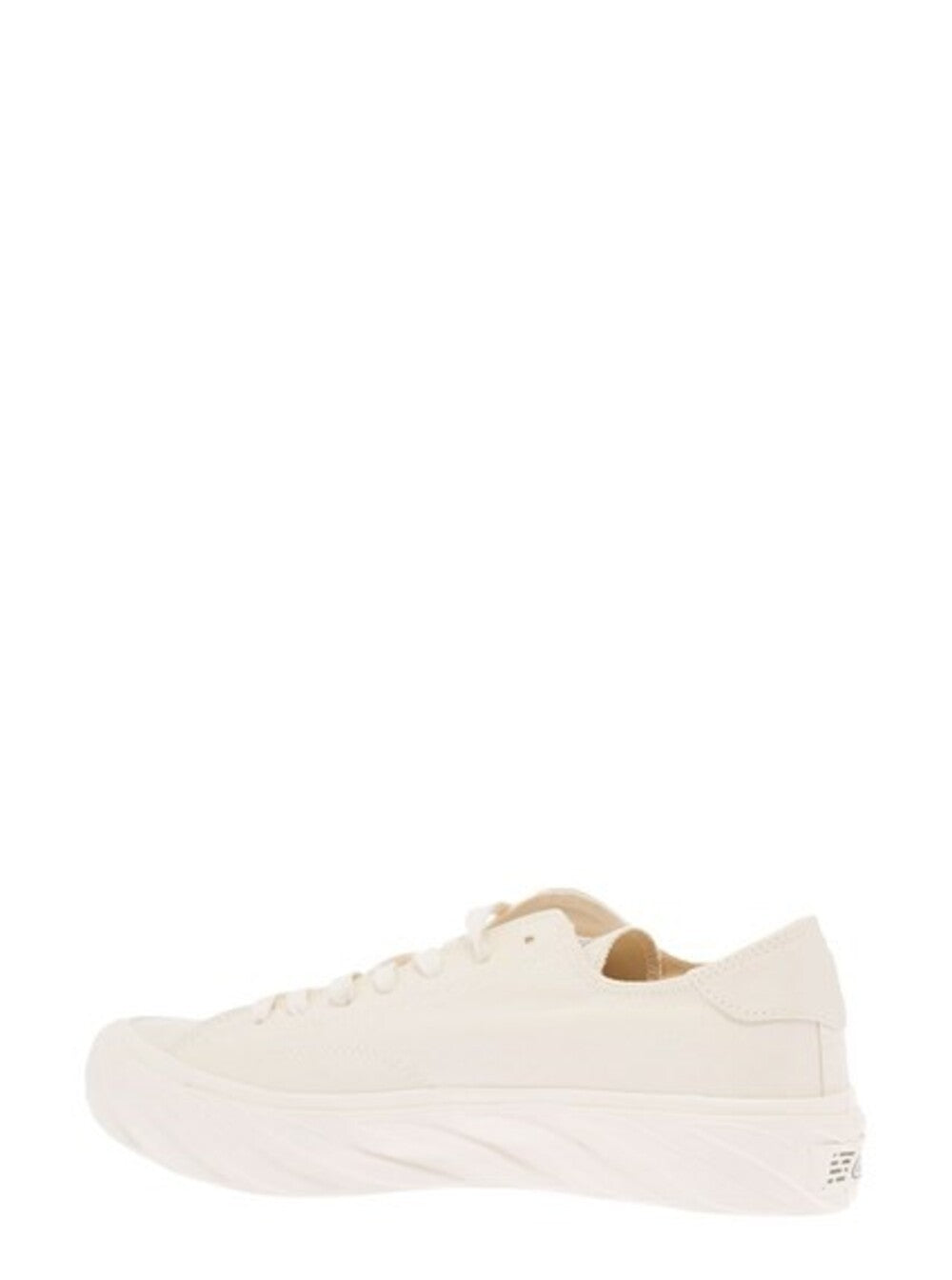 Age Mans Low Top White Cotton Sneakers Canvas
