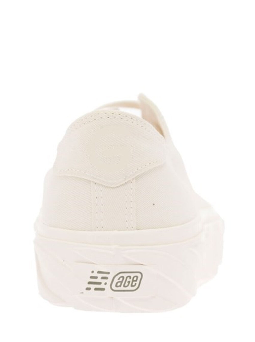 Age Mans Low Top White Cotton Sneakers Canvas