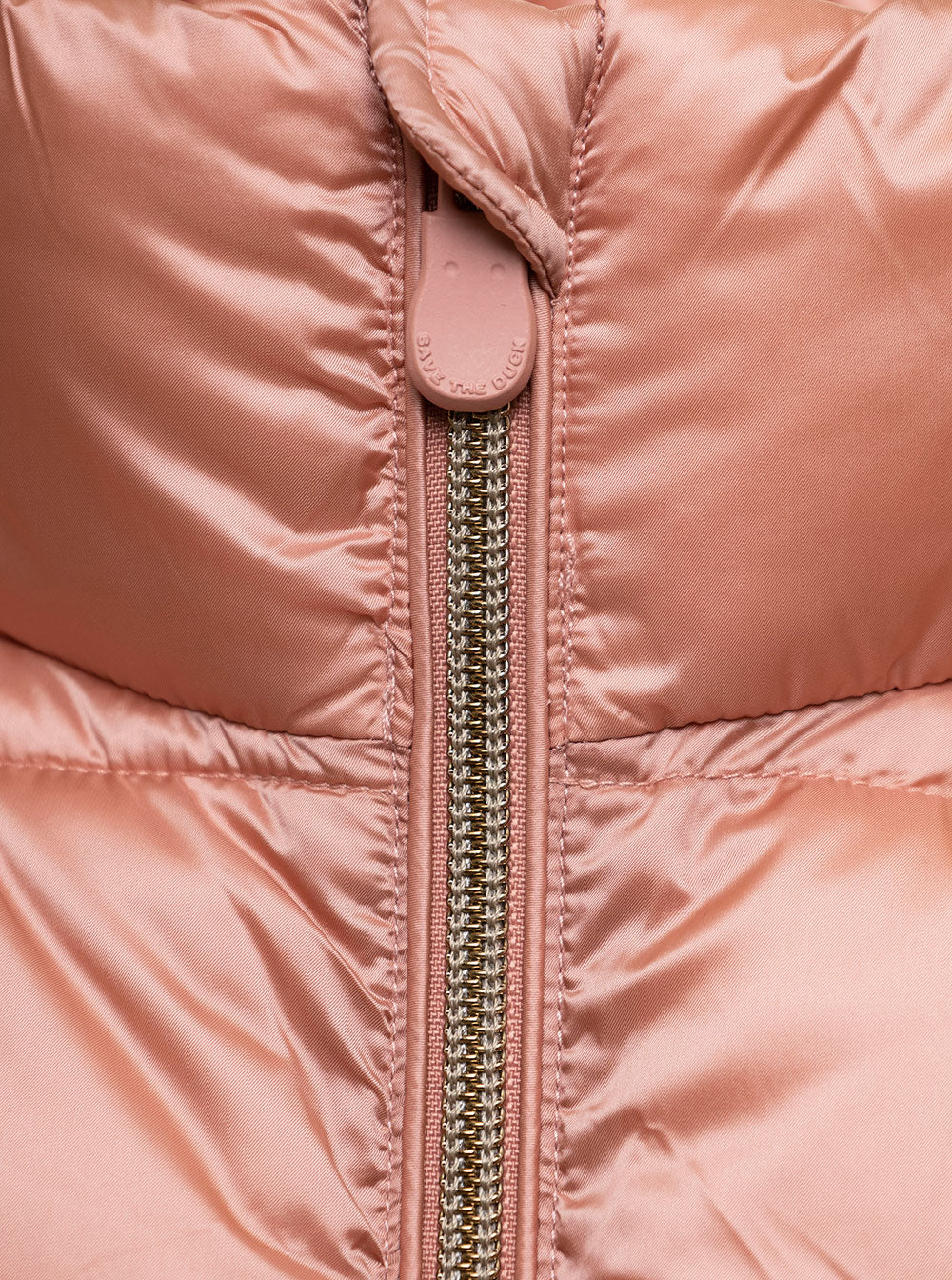 Lynn Powder Pink Sleeveless Down Jacket Quilted Padding Water Repellent Fabric Save The Duck Woman Shiny Nylon Blazers