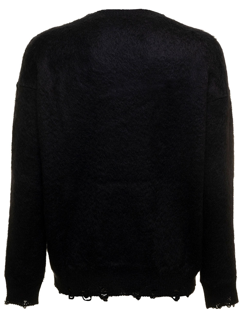 Saint Laurent Mans Playboy Mohair Sweater Black Jersey