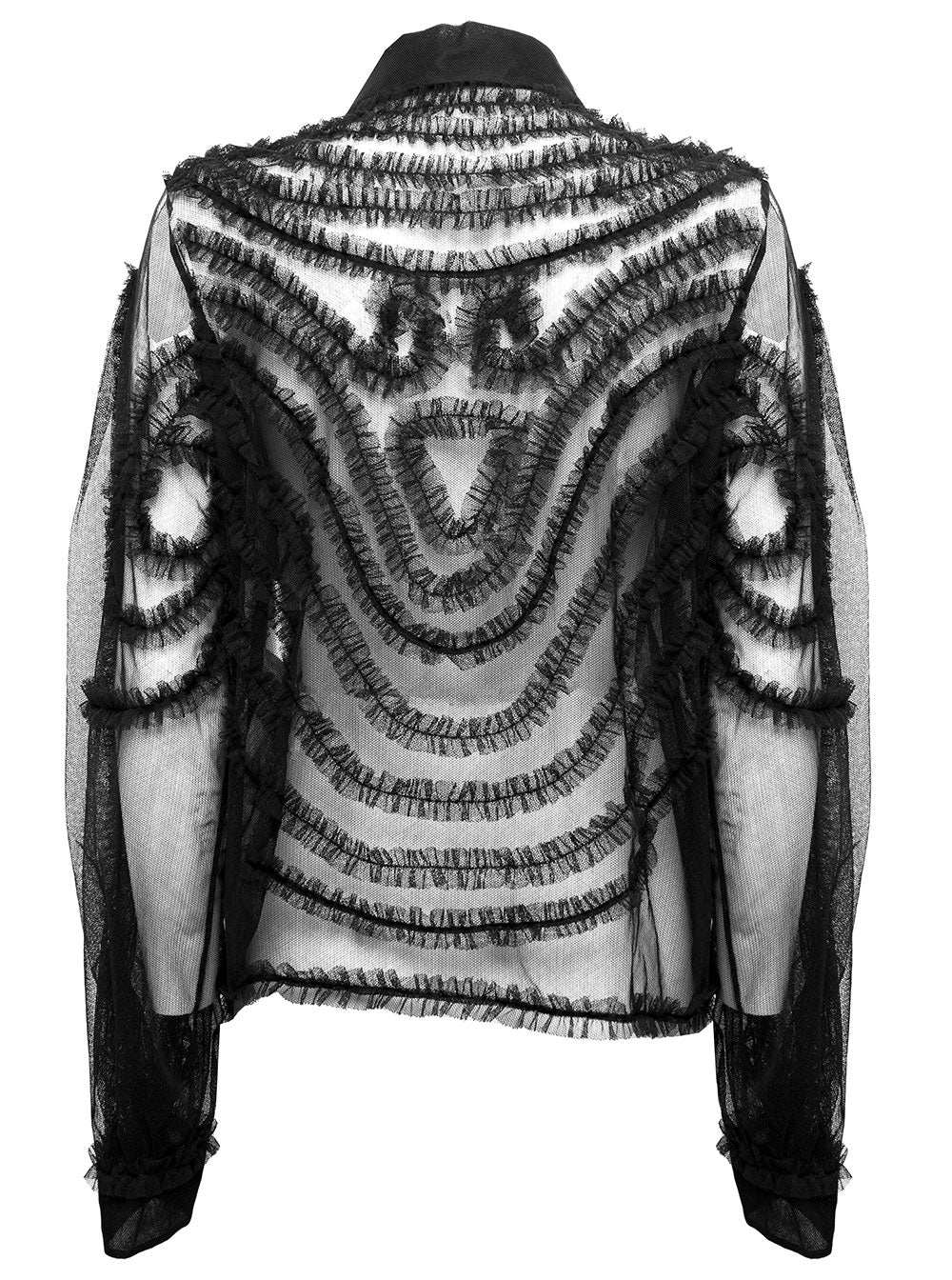 Camicia Colletto Classico Tulle Di Cotone Donna Del Core Black Cotton Shirts And Blouses