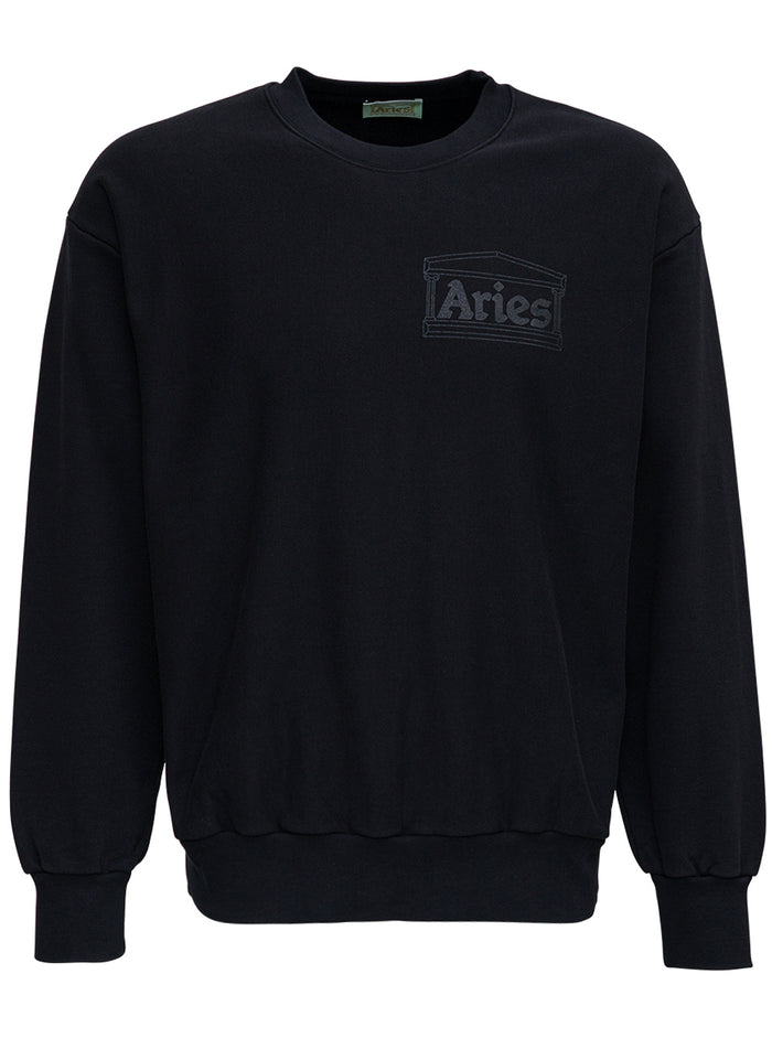 Black Sweatshirt Cotton With Tonal Logo Print To The Chest Sweatshirts