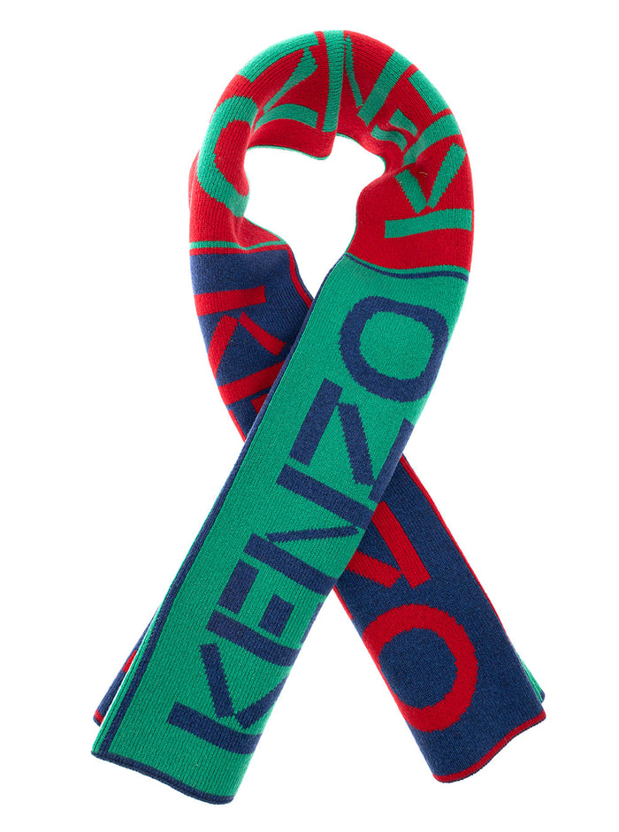 Multicolor Scarf Man Kenzo Wool Scarfs And Foulards