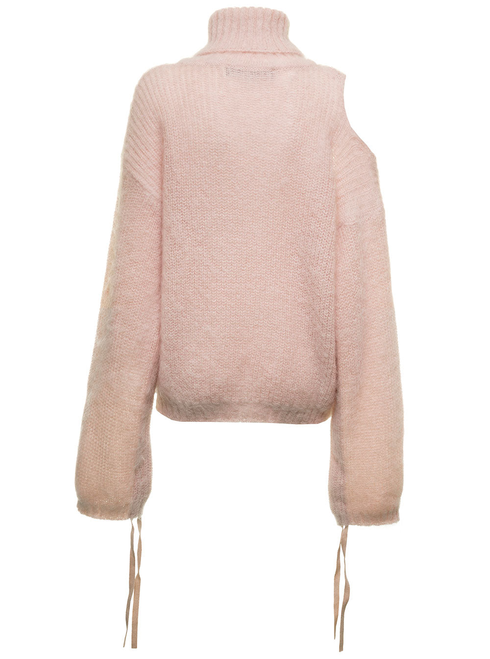 Beige Turtleneck Sweater Woman Andrea Adamo Jersey
