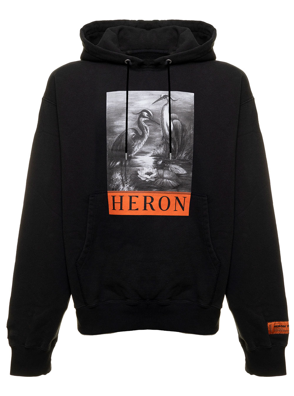 Nf Heron Bw Hoodie Black Cotton Sweatshirts