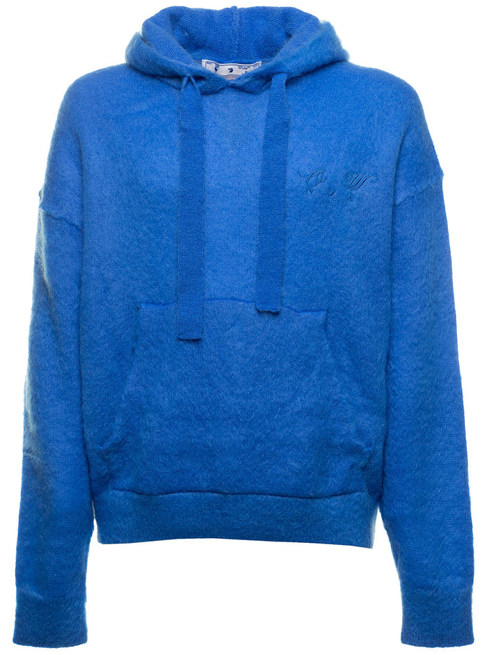 Arrow Mohair Skate Knit Hoodi Blu Sweatshirts