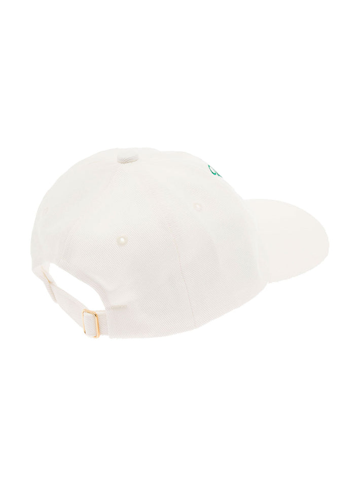 Tennis Club Icon Embroidered Cotton Hat White And Gloves