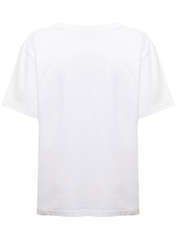 Casablanca Par Avion Screen Printed T-Shirt White Organic Cotton Tshirts And Polo Shirts