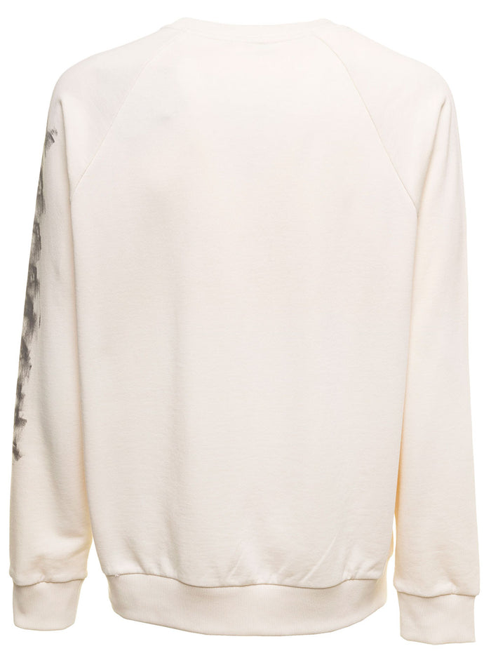 Balmain Charcoal Sweatshirt Beige Cotton Sweatshirts