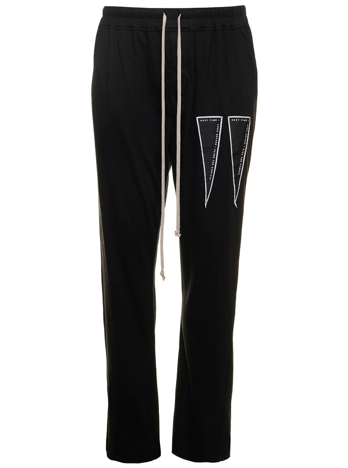 Pantaloni - Berlin Drawstring Black Cotton Trousers