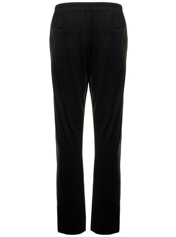 Pantaloni - Berlin Drawstring Black Cotton Trousers