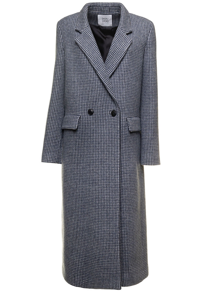 Check Single Breasted Coat Grey