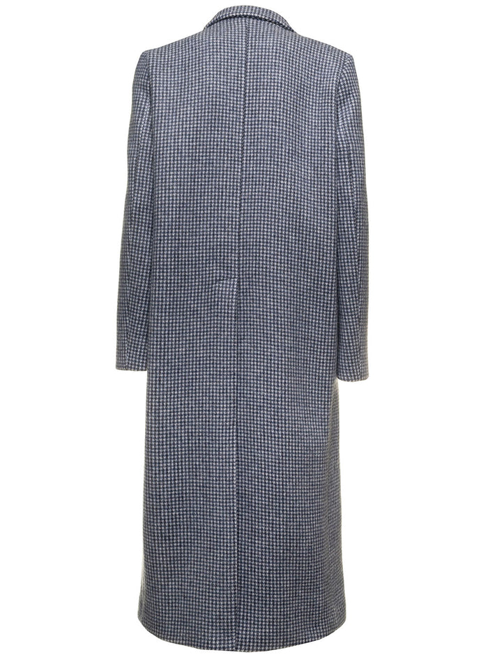 Check Single Breasted Coat Grey