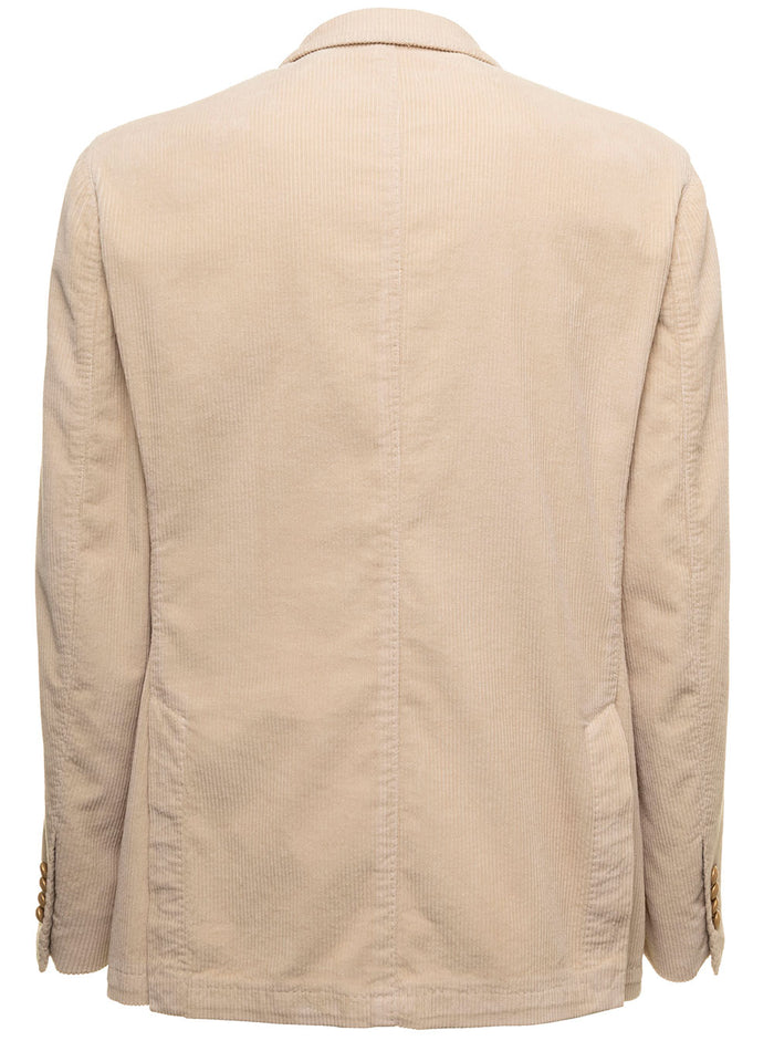 Giacca Velluto Rocciatore Beige Cotton Elastane Blazers