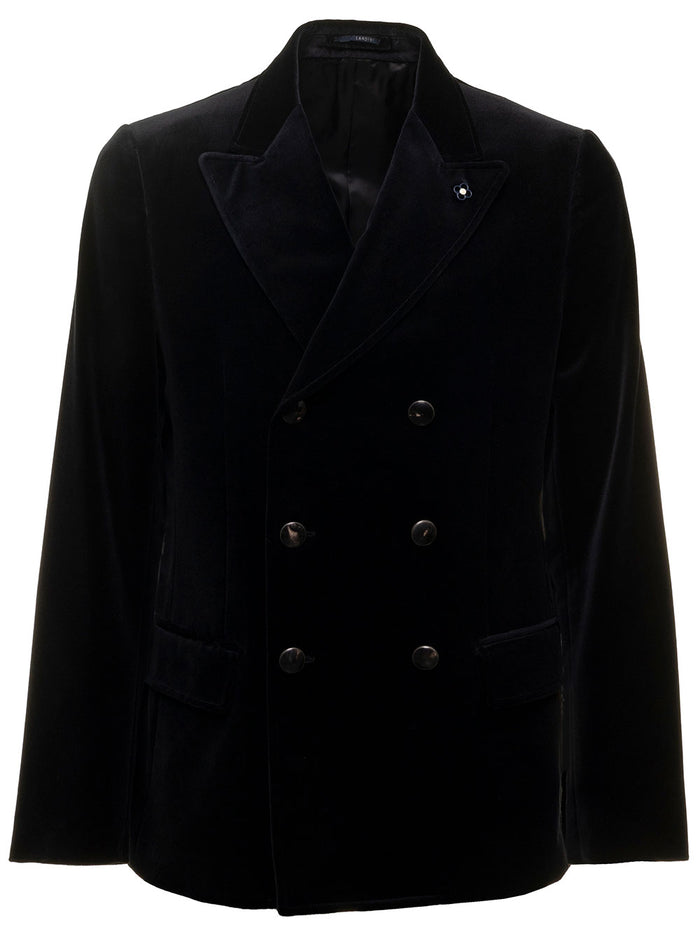 Look Vetrina 2 Giacca Mower Diagonale Grosso Foderato Black Cotton Elastane Blazers