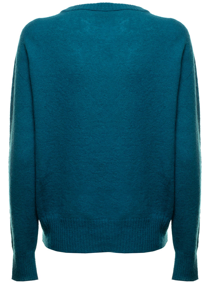 Maglia Mohair Verde Petrolio Momonì Donna Green Pa Wme Wm El Jersey