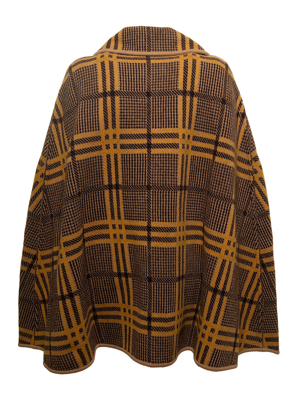 Reversible Cape Wool Multicolor Woman Gucci Brown Coat