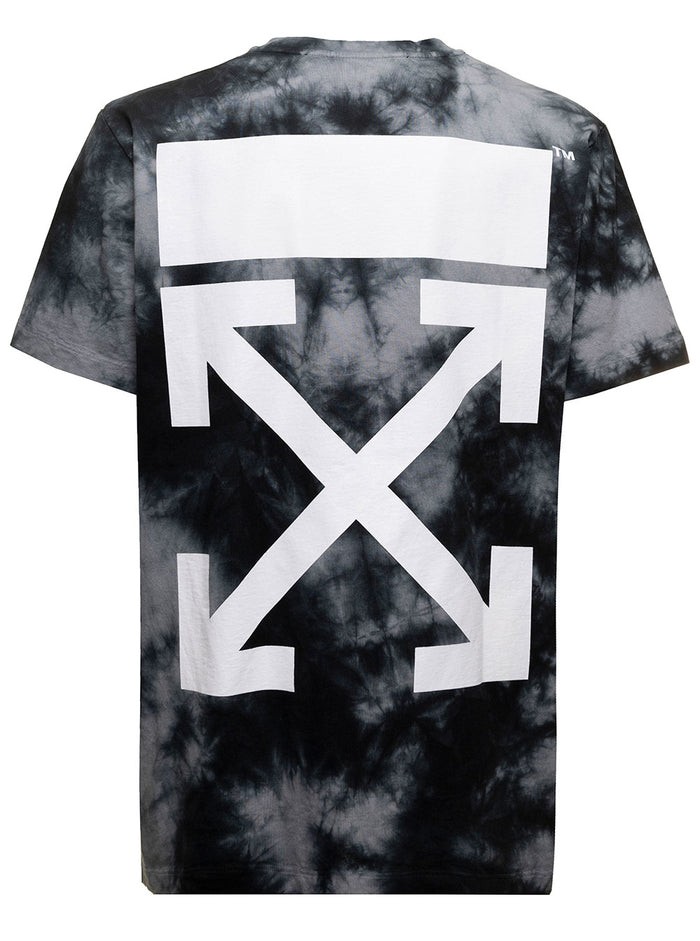 Arrow Tie Dye Slim S-S Tee Grey Cotton Tshirts And Polo Shirts