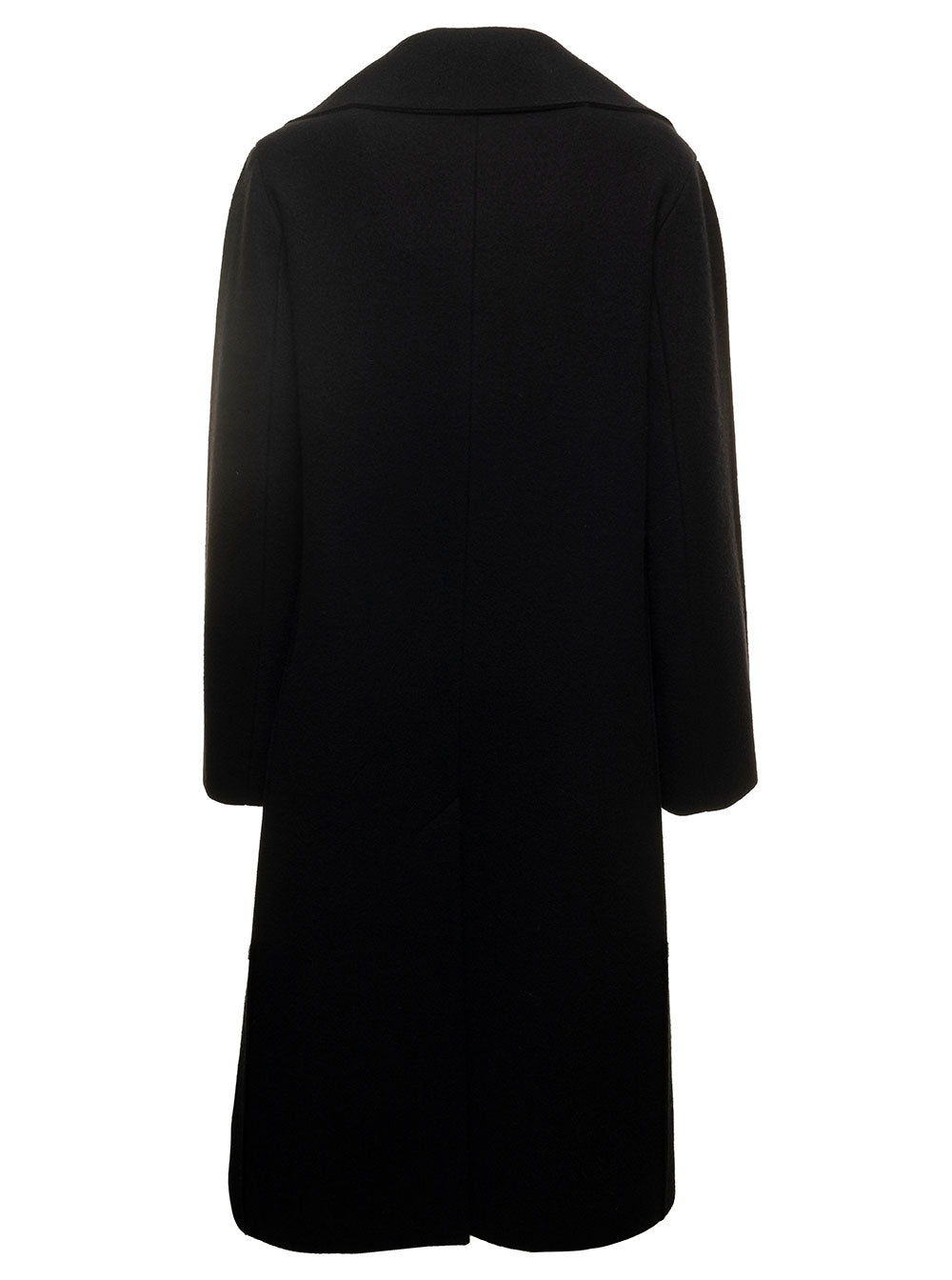 Otto Wool Oversize Coat Black Virgin Polyamide