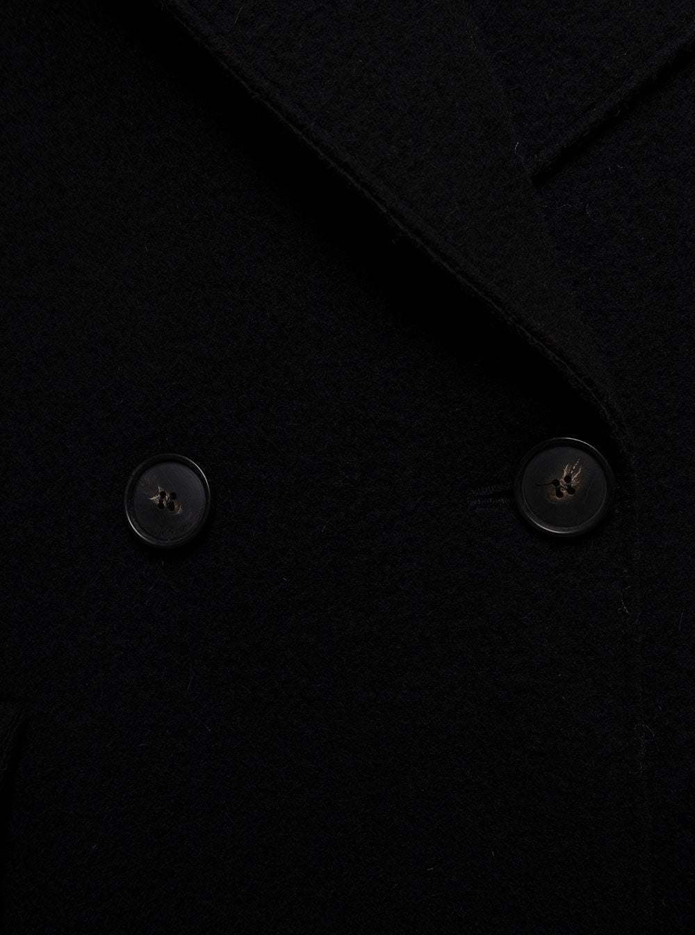 Otto Wool Oversize Coat Black Virgin Polyamide